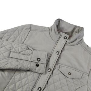 Royal Robbins Womens M Gray Quilted Puffer Jacket Zip Snap Thin Warm Outdoor